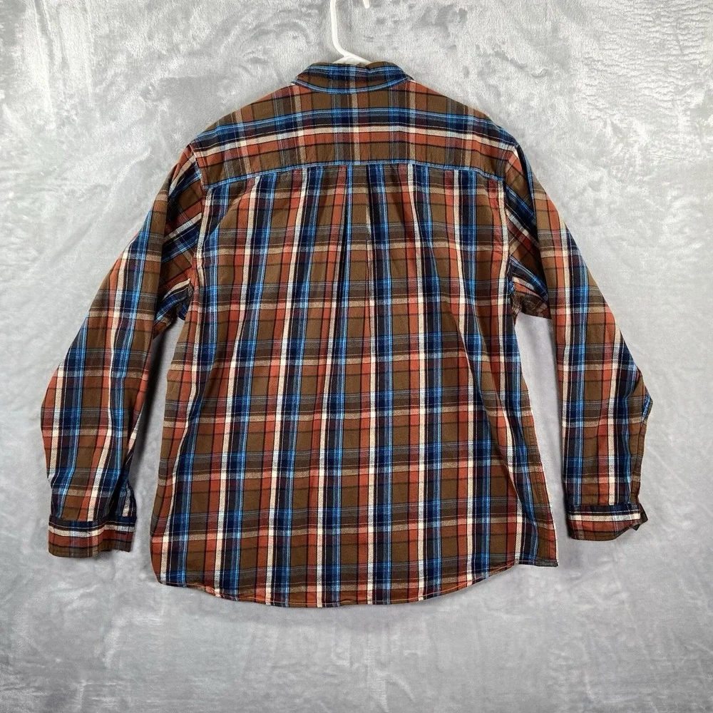 Carbon 2 Cobalt Shirt Mens XL Flannel Button Up Lightweight Plaid Casual Pocket
